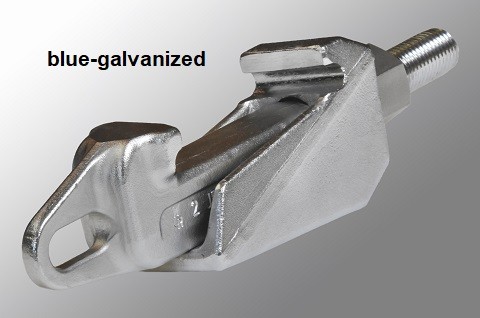 RATHMANN® segment screw clamp for pressure vessel applications, blue-galvanized finish